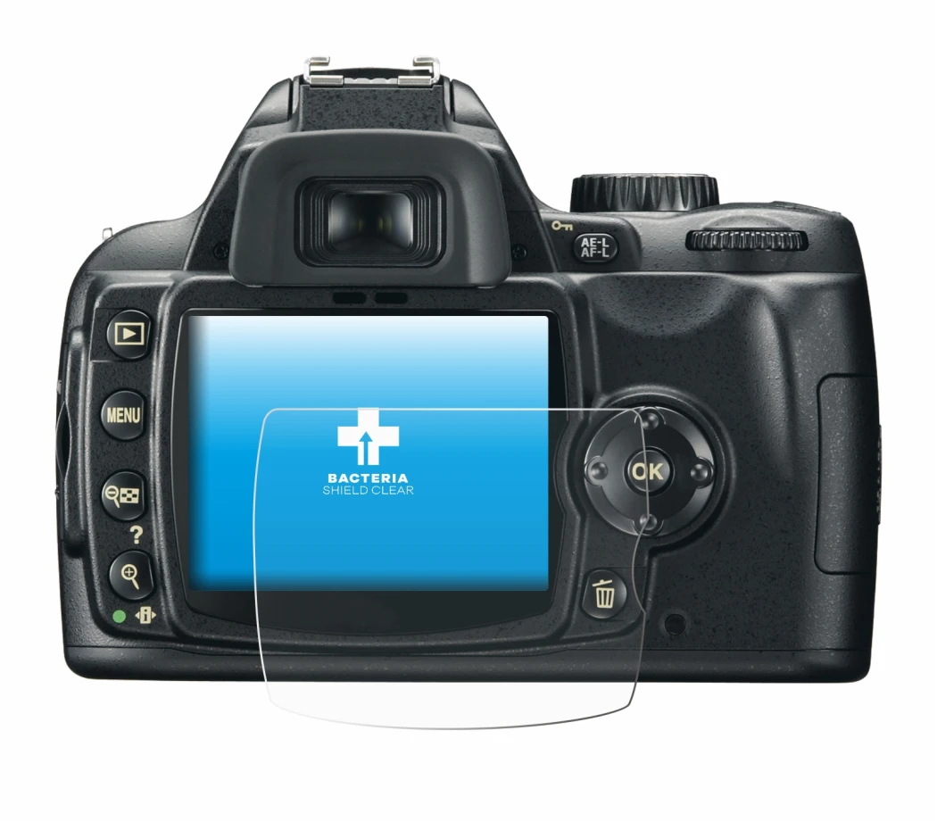 Image de l'appareil Nikon D60 avec une grande variété de protections d'écran.