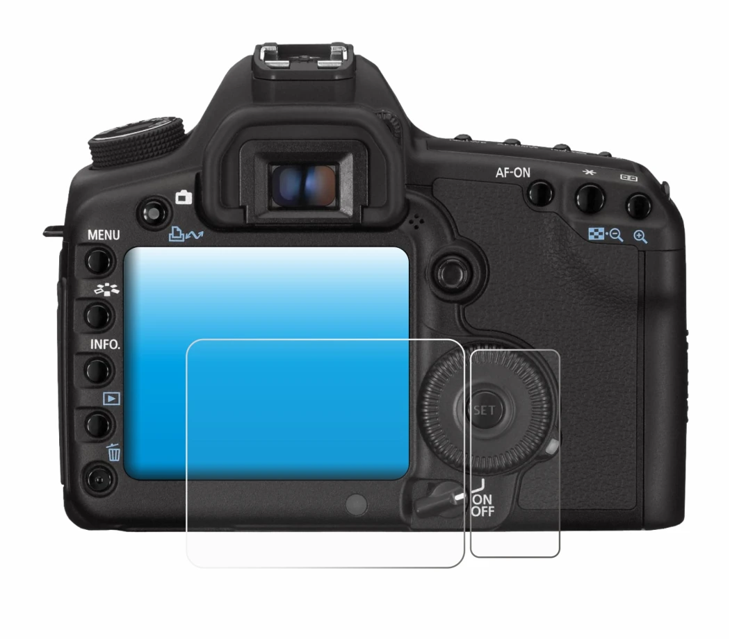 Image de l'appareil Canon EOS 5D Mark II avec une grande variété de protections d'écran.
