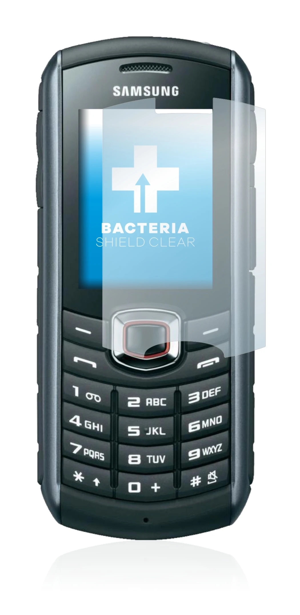 Image de l'appareil Samsung B2710 avec une grande variété de protections d'écran.