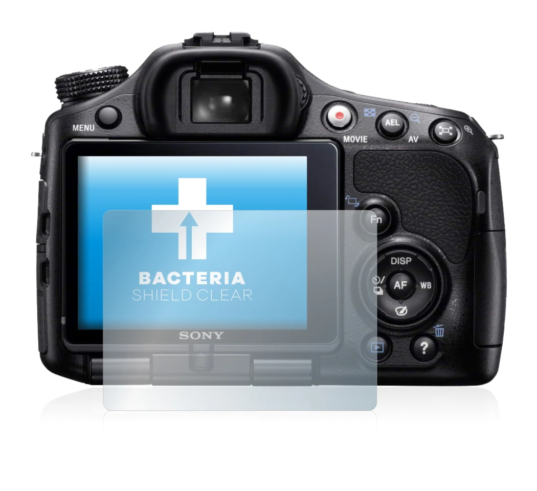 Image de l'appareil Sony Alpha 65V (SLT-A65V) avec une grande variété de protections d'écran.