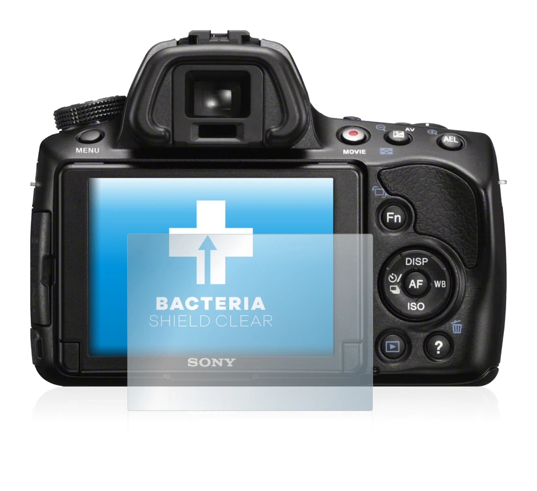 Image de l'appareil Sony Alpha 37 (SLT-A37) avec une grande variété de protections d'écran.