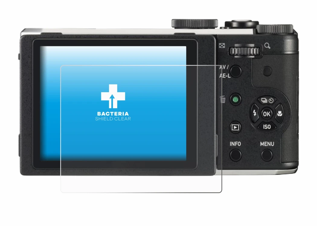 Image de l'appareil Pentax MX-1 avec une grande variété de protections d'écran.