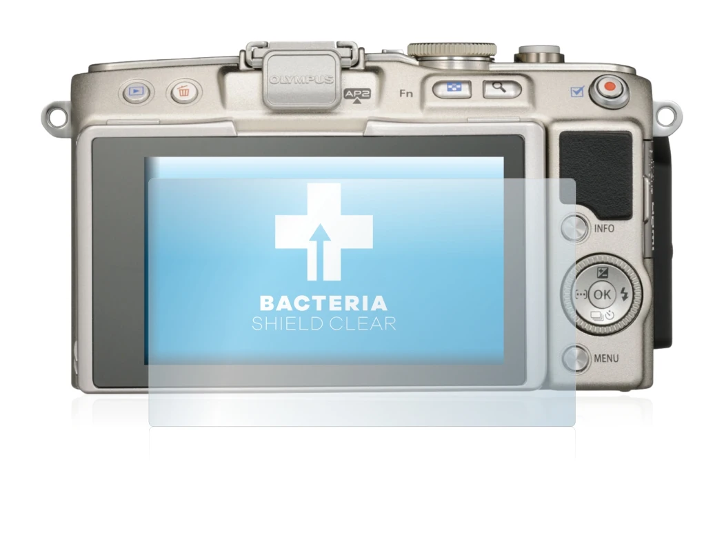 Image de l'appareil Olympus PEN E-PL6 avec une grande variété de protections d'écran.