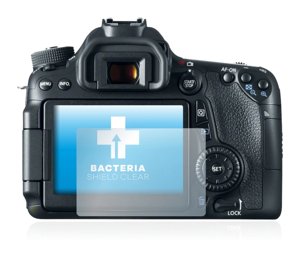 Image de l'appareil Canon EOS 70D avec une grande variété de protections d'écran.