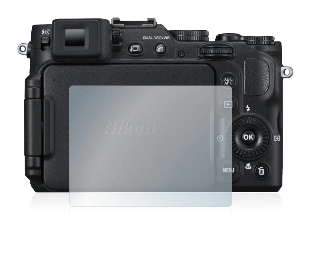 Image de l'appareil Nikon Coolpix P7800 avec une grande variété de protections d'écran.