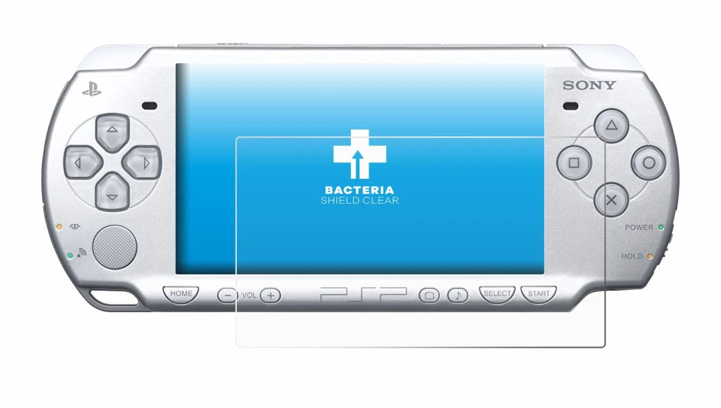 Image de l'appareil Sony PSP 2004 avec une grande variété de protections d'écran.