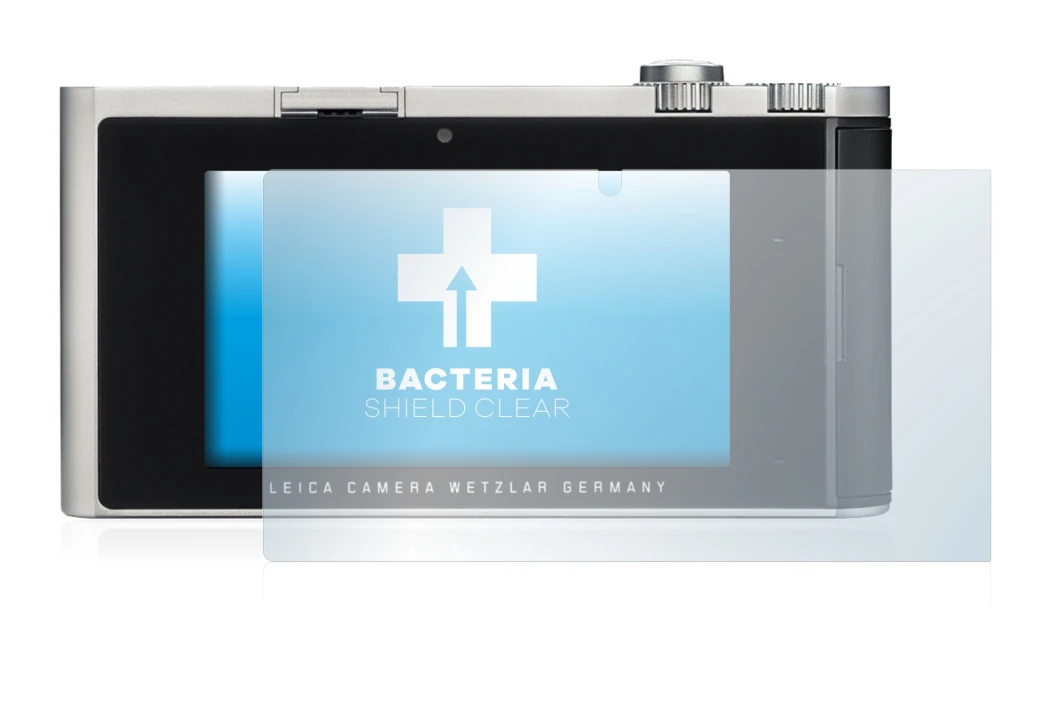 Image de l'appareil Leica T (Typ 701) avec une grande variété de protections d'écran.