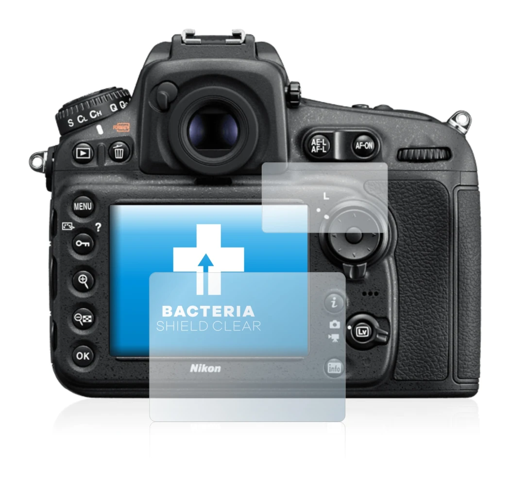 Image de l'appareil Nikon D810 avec une grande variété de protections d'écran.