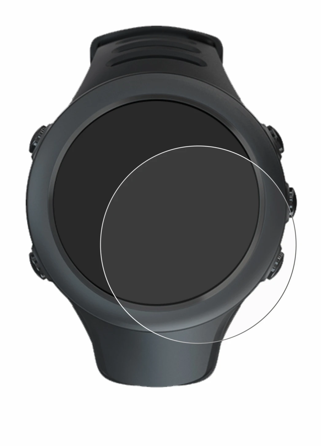 Image de l'appareil Suunto Ambit3 Sport Black avec une grande variété de protections d'écran.