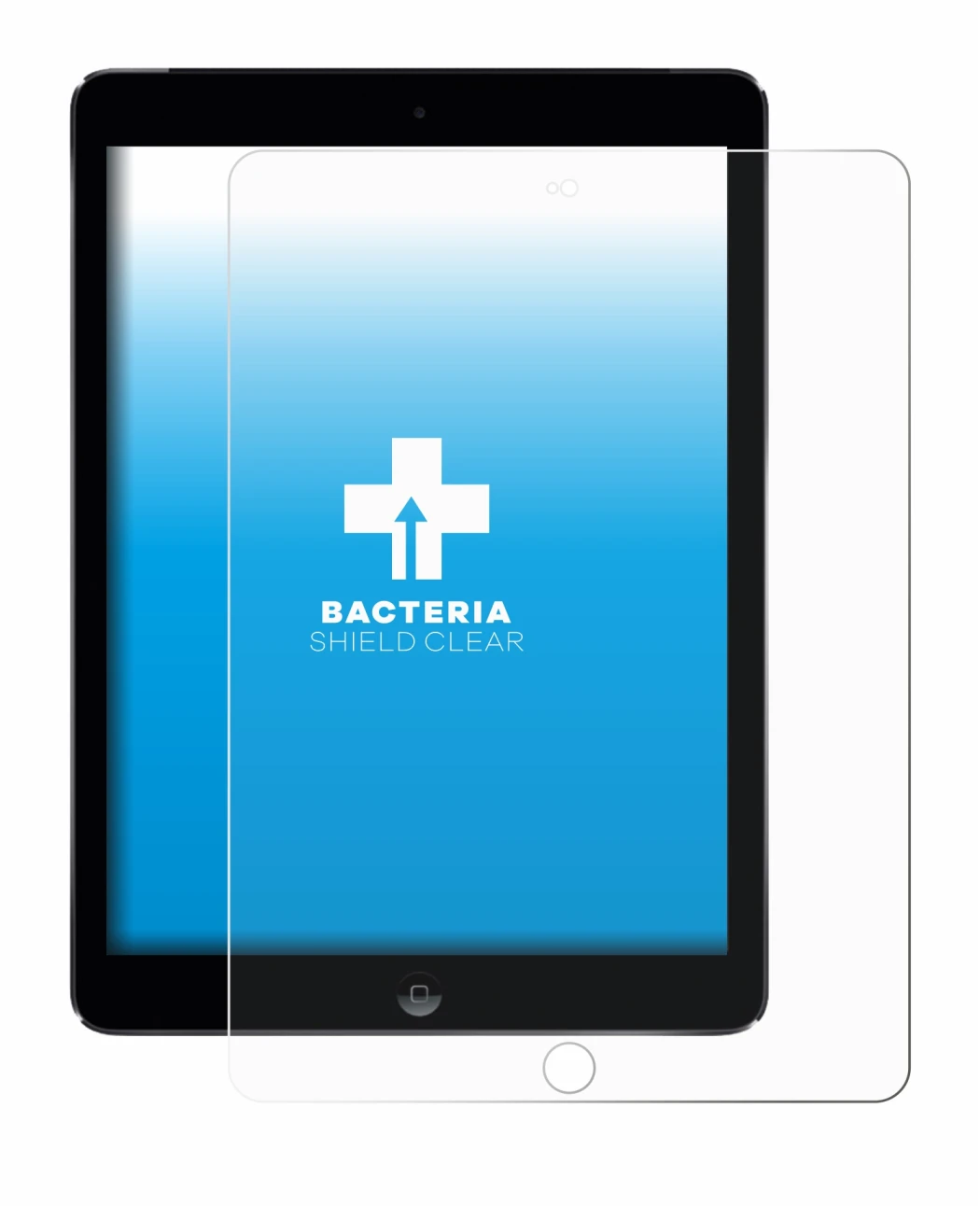 Image de l'appareil Apple iPad Air 2 2014 avec une grande variété de protections d'écran.