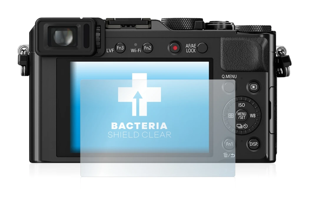 Image de l'appareil Panasonic Lumix DMC-LX100 avec une grande variété de protections d'écran.