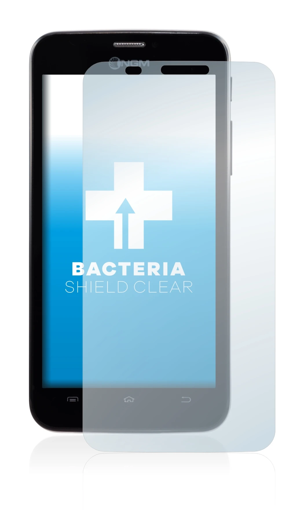 Image de l'appareil NGM Dynamic Life avec une grande variété de protections d'écran.