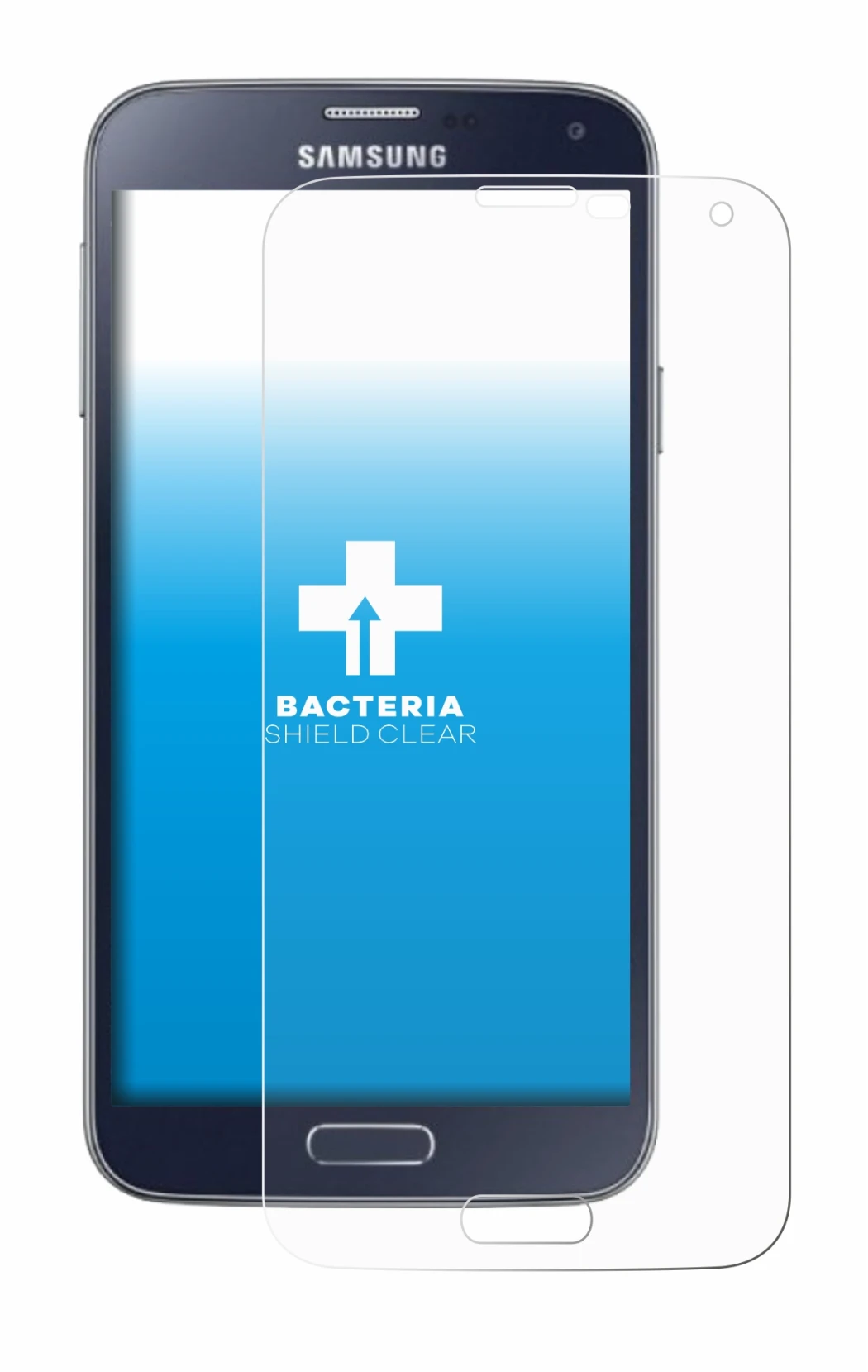 Image de l'appareil Samsung Galaxy S5 Neo avec une grande variété de protections d'écran.