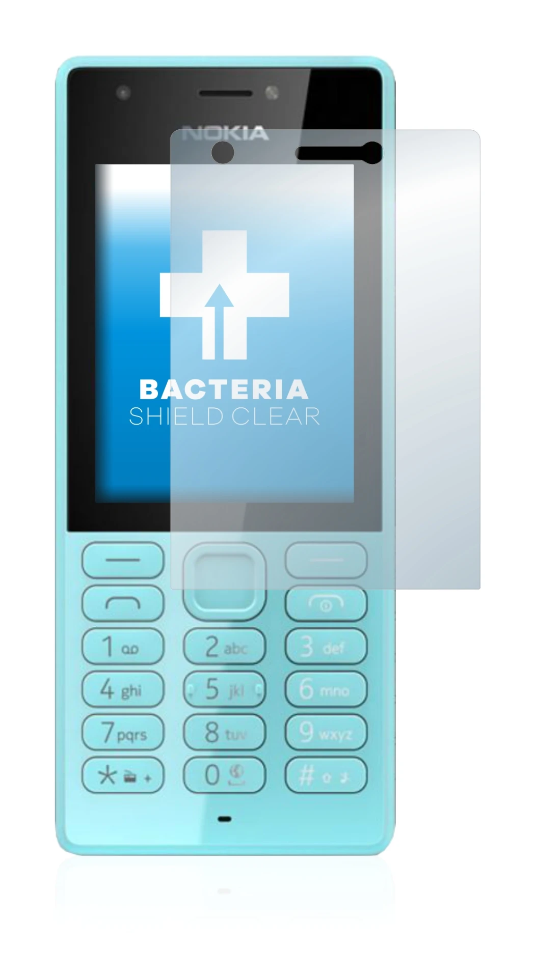 Image de l'appareil Nokia 216 avec une grande variété de protections d'écran.