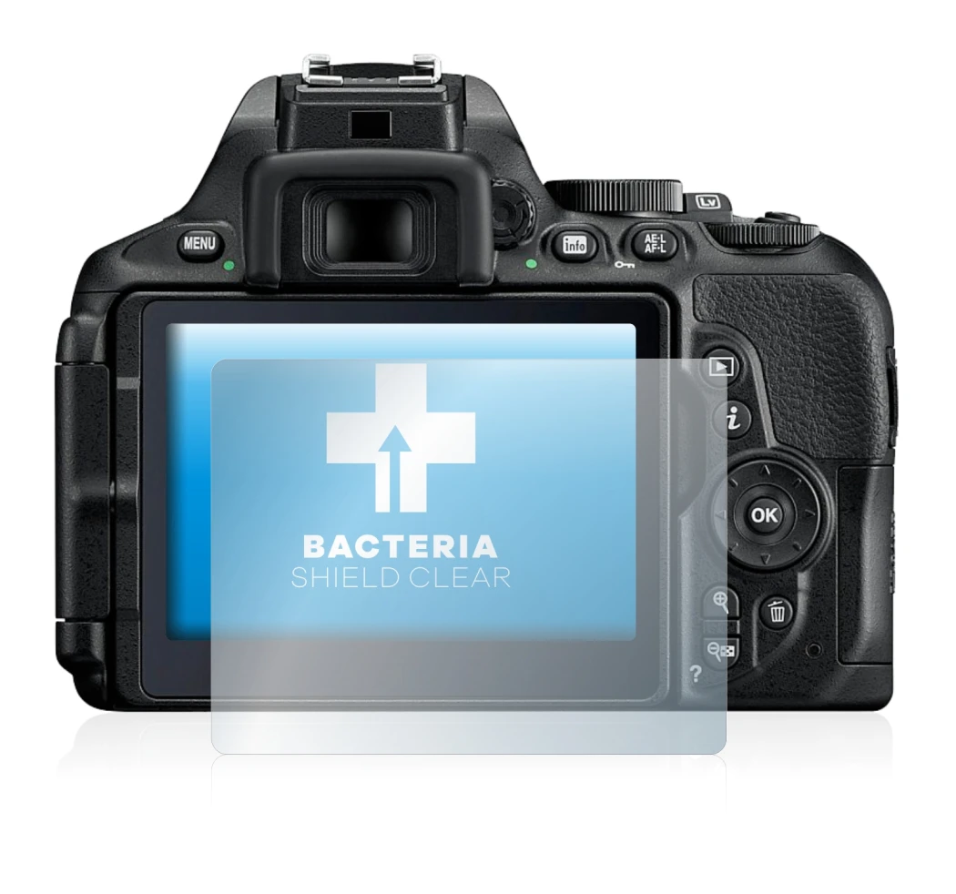 Image de l'appareil Nikon D5600 avec une grande variété de protections d'écran.