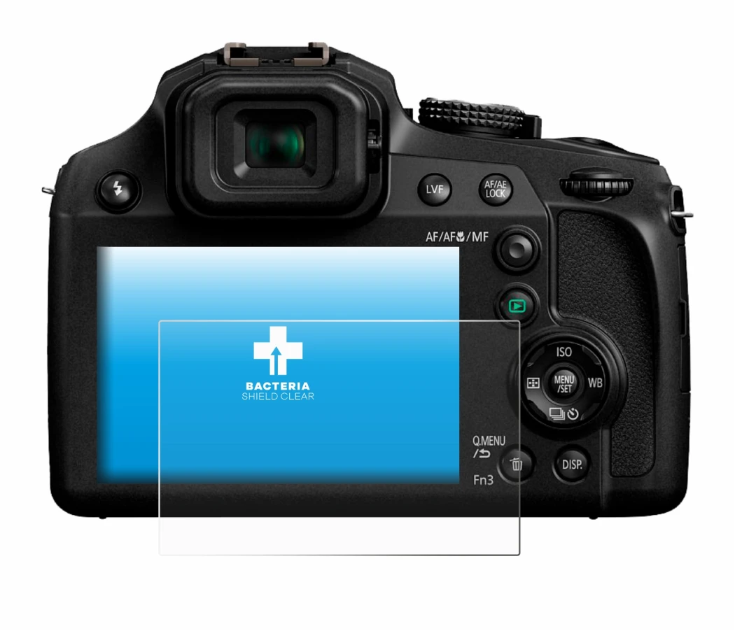 Image de l'appareil Panasonic Lumix DC-FZ82 avec une grande variété de protections d'écran.