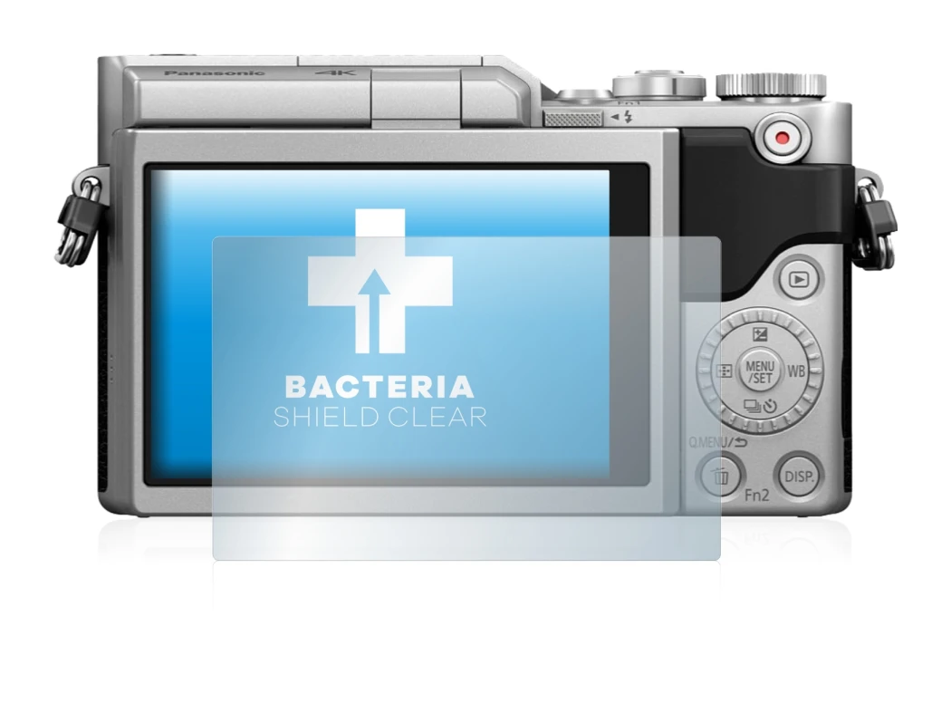 Image de l'appareil Panasonic Lumix DC-GX800 avec une grande variété de protections d'écran.