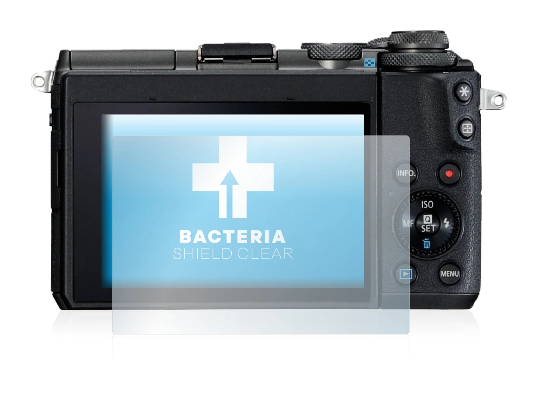 Image de l'appareil Canon EOS M6 avec une grande variété de protections d'écran.
