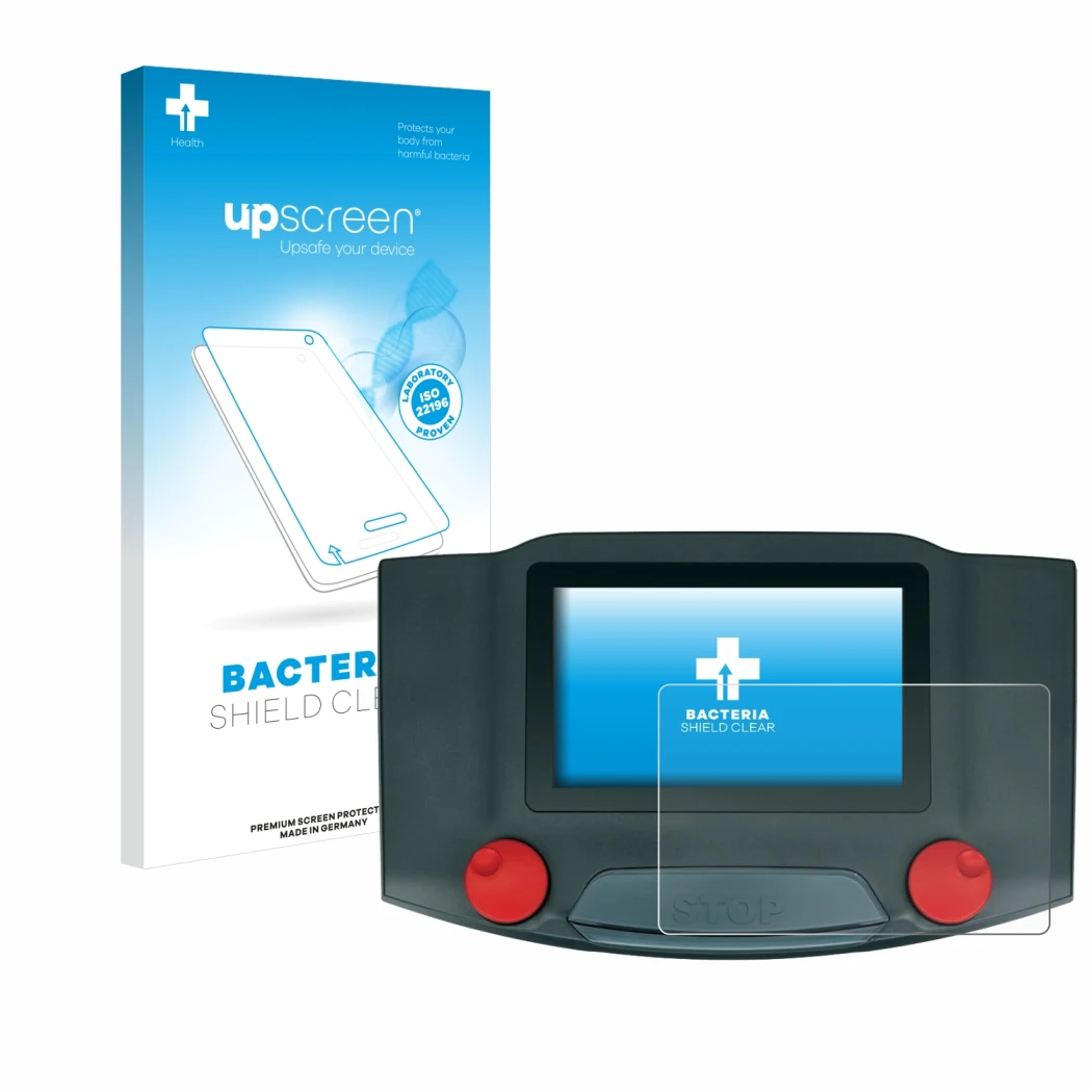 Face avant d’un emballage produit avec le logo de la marque upscreen. À côté, l’appareil Märklin Central Station 3 est représe