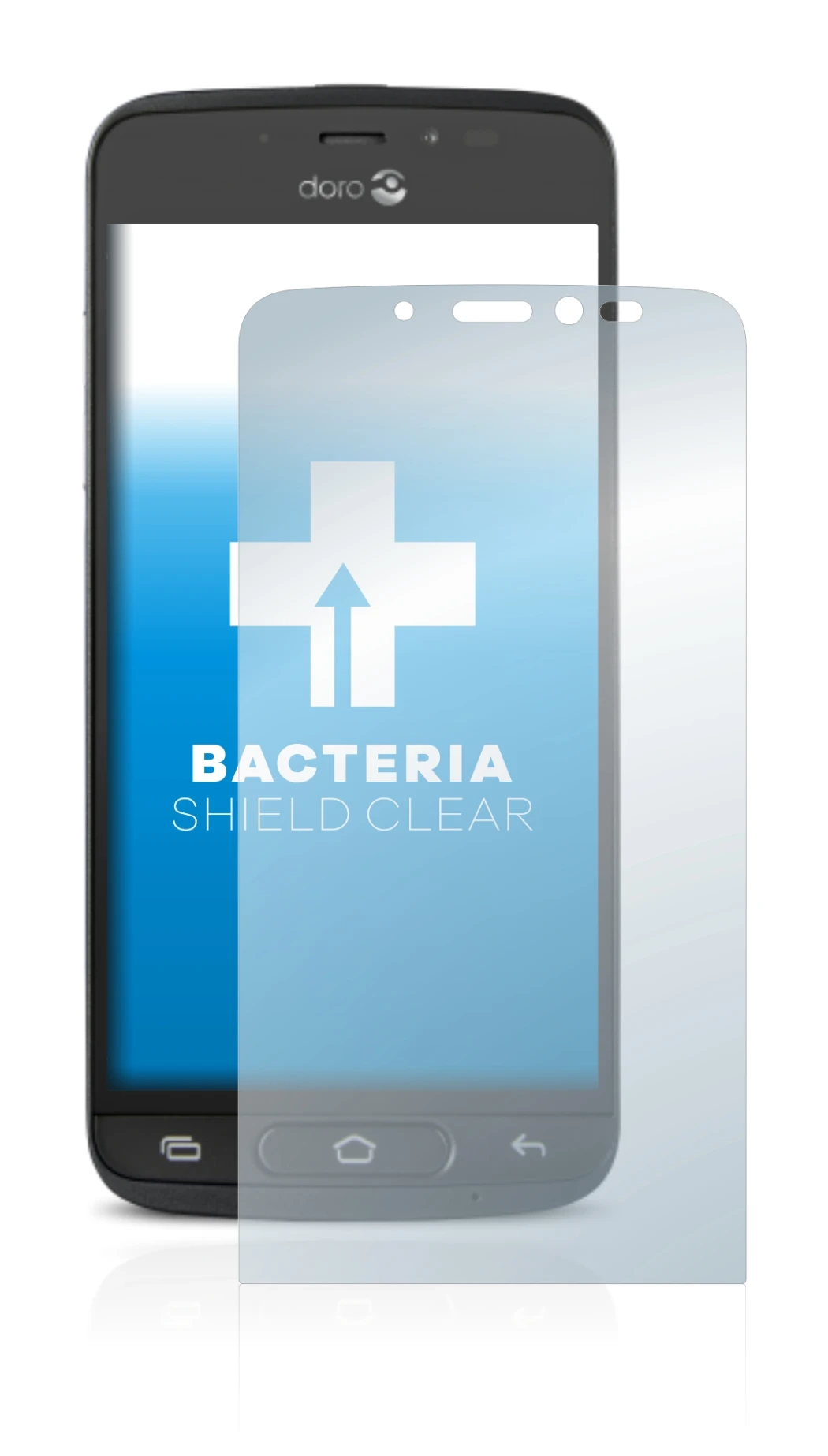 Image de l'appareil Doro 8040 avec une grande variété de protections d'écran.
