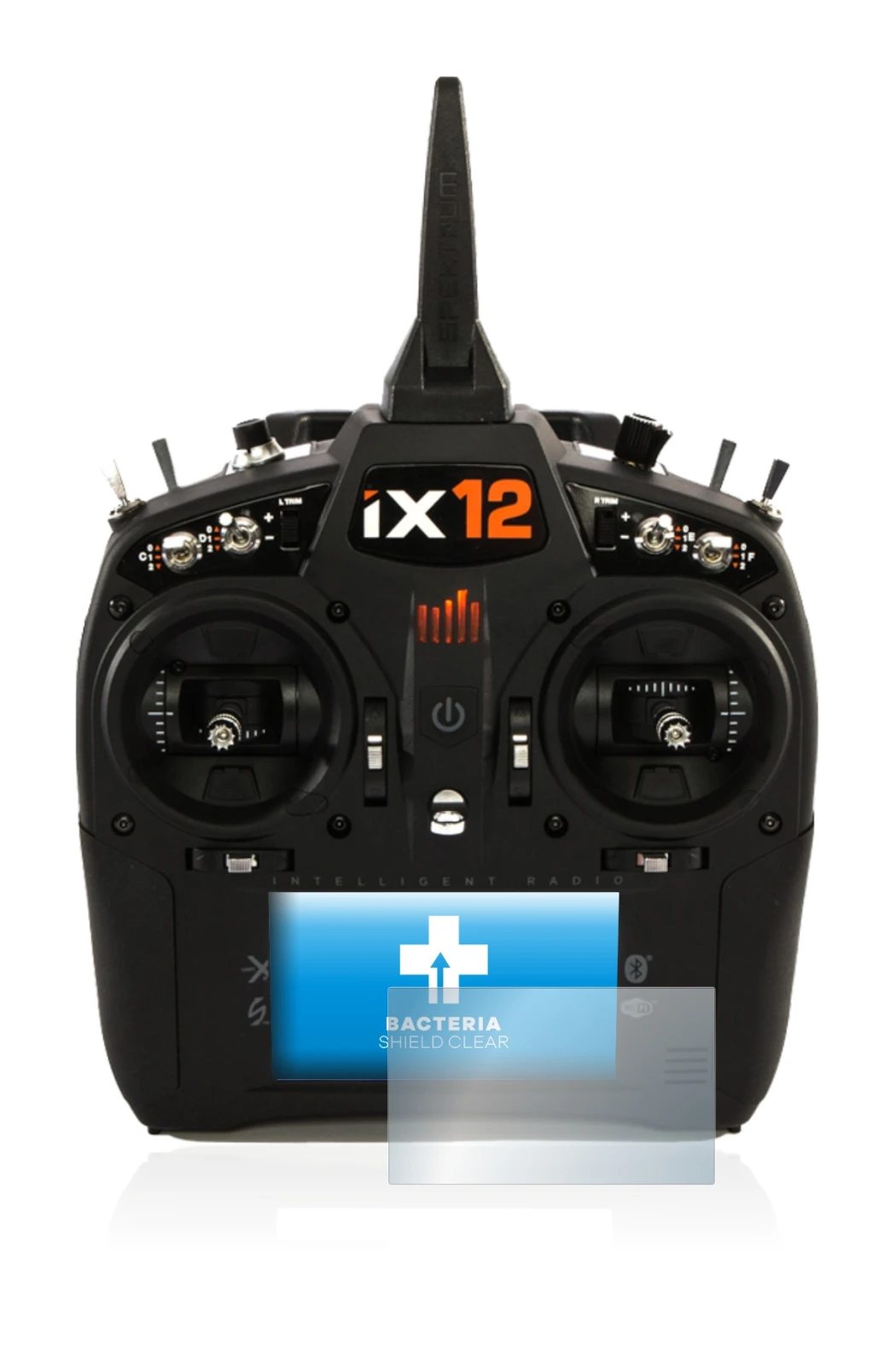 Image de l'appareil Spektrum IX12 avec une grande variété de protections d'écran.