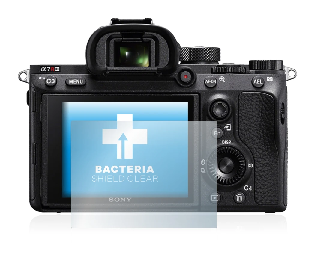 Image de l'appareil Sony Alpha 7R III avec une grande variété de protections d'écran.