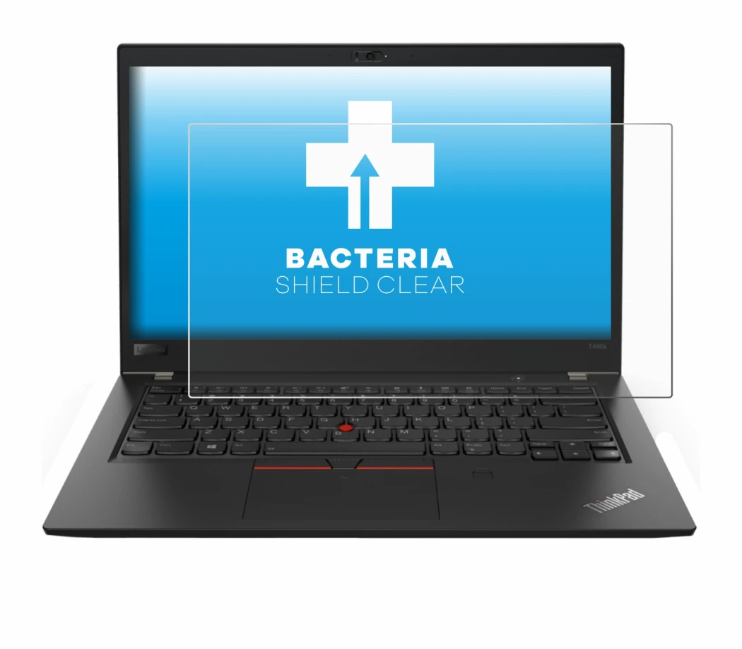 Image de l'appareil Lenovo ThinkPad T480s avec une grande variété de protections d'écran.