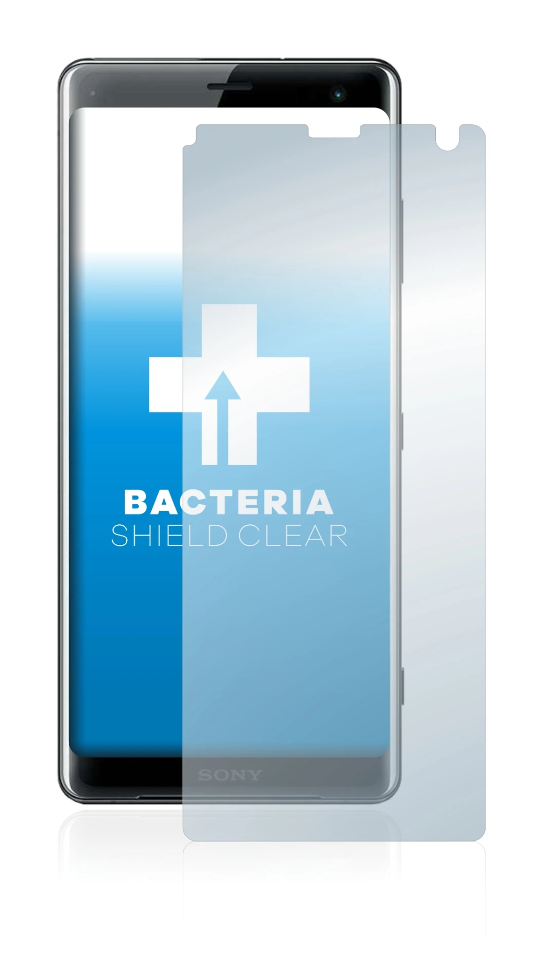 Image de l'appareil Sony Xperia XZ3 avec une grande variété de protections d'écran.