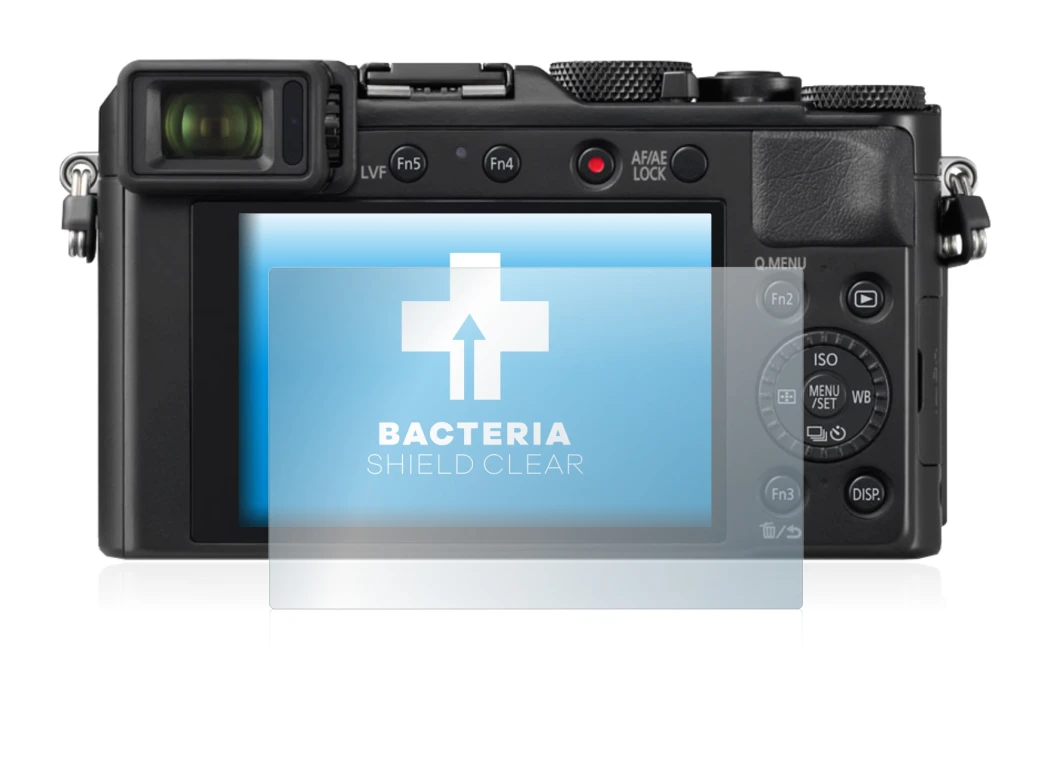 Image de l'appareil Panasonic Lumix DC-LX100 II avec une grande variété de protections d'écran.