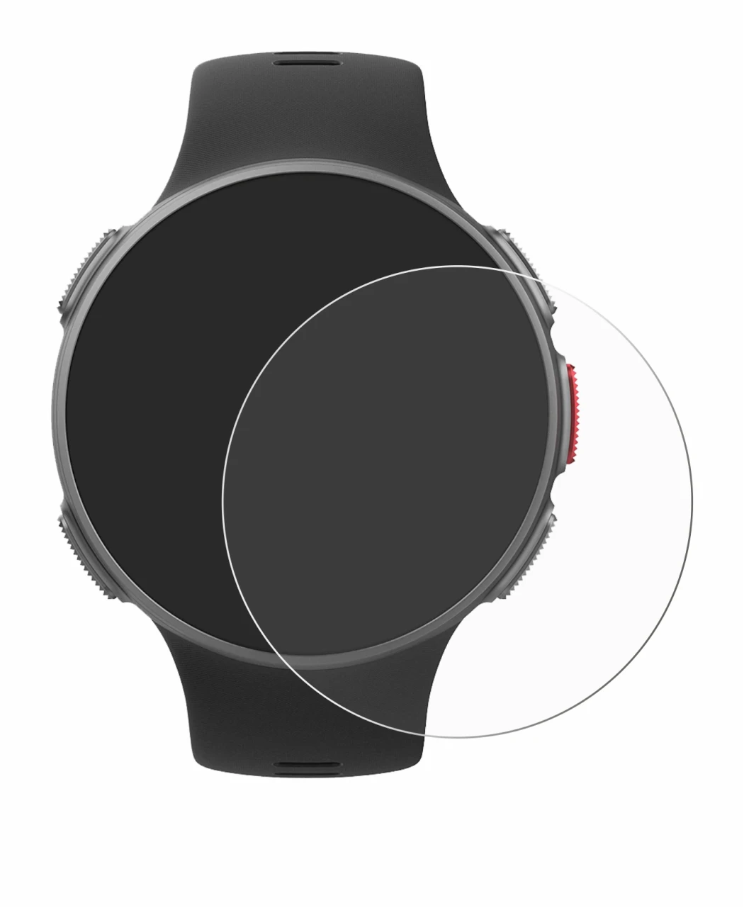 Image de l'appareil Polar Vantage V avec une grande variété de protections d'écran.