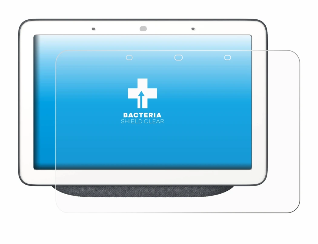 Image de l'appareil Google Home Hub avec une grande variété de protections d'écran.