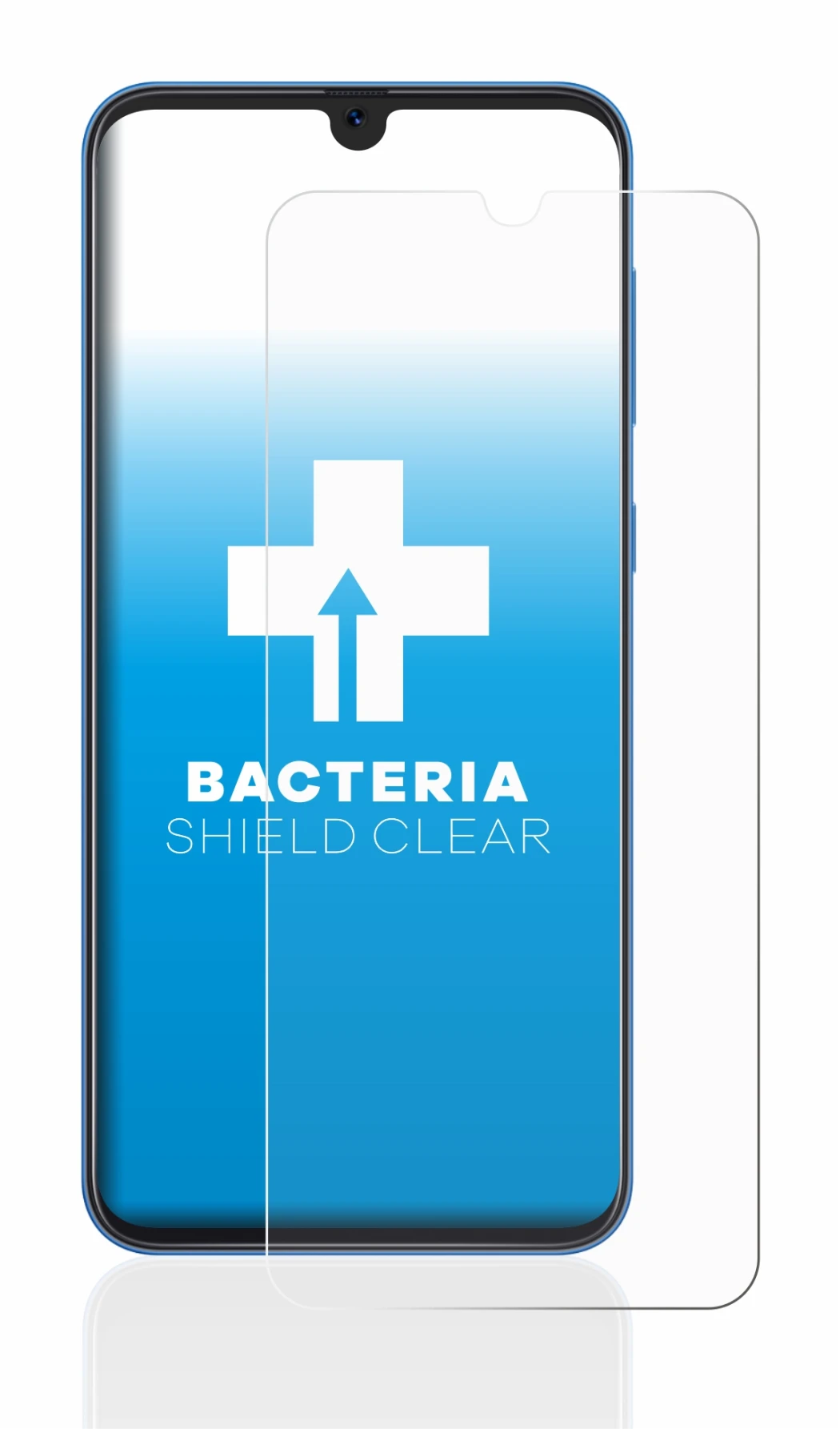 Image de l'appareil Samsung Galaxy A50 avec une grande variété de protections d'écran.