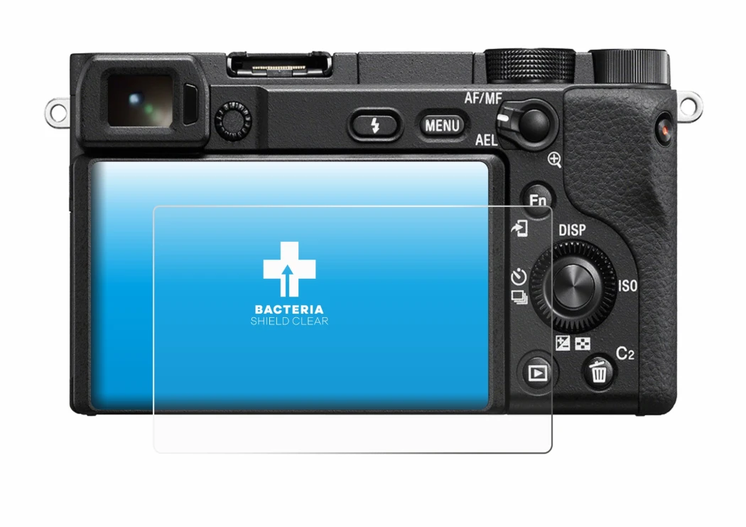 Image de l'appareil Sony Alpha 6400 avec une grande variété de protections d'écran.