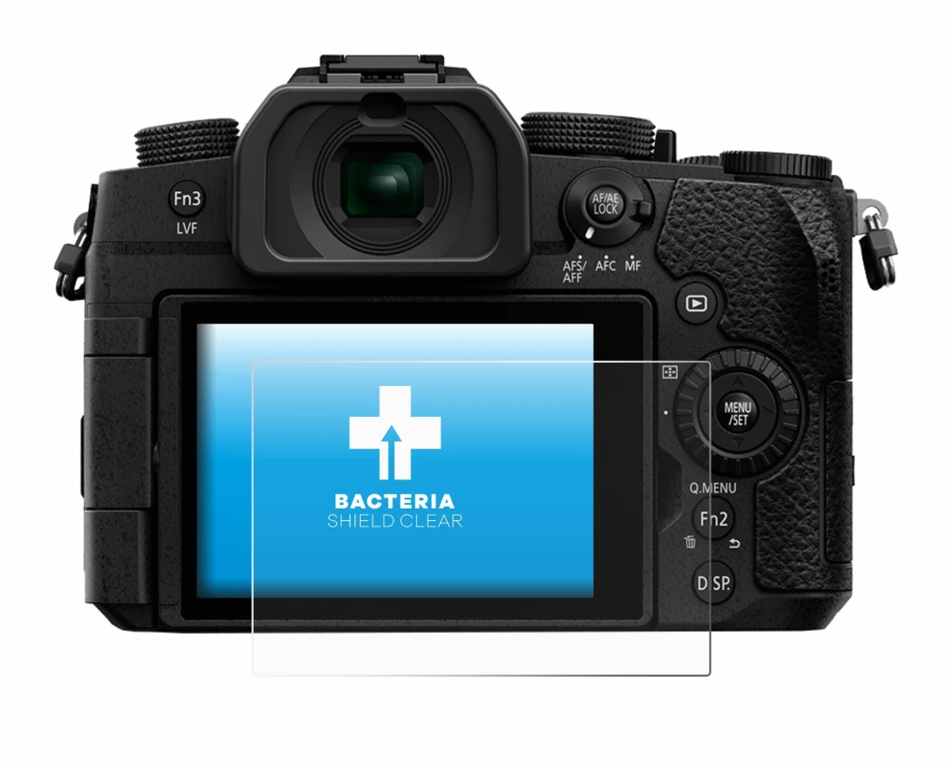 Image de l'appareil Panasonic Lumix DC-G91 avec une grande variété de protections d'écran.