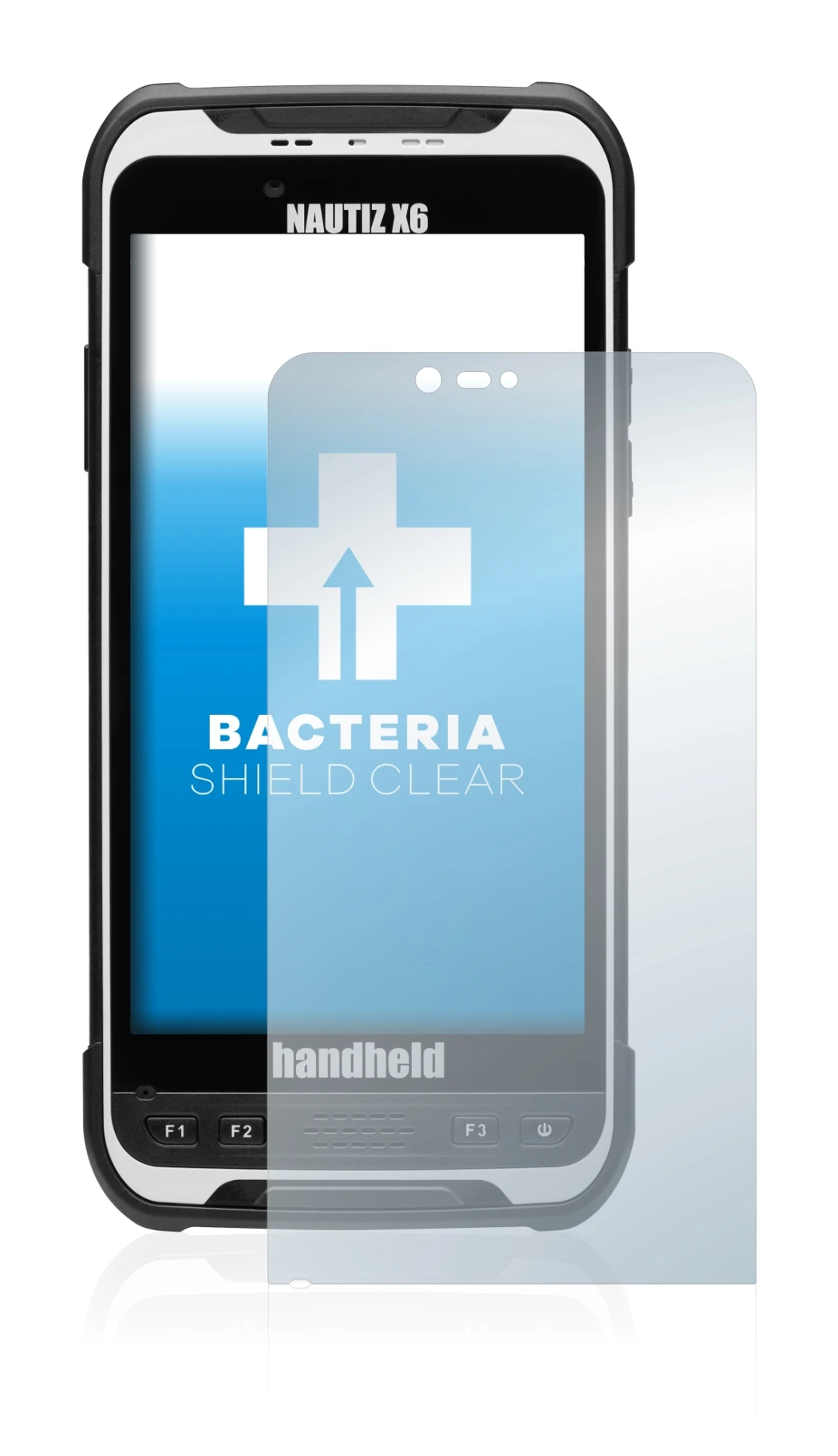 Image de l'appareil Handheld Nautiz X6 avec une grande variété de protections d'écran.