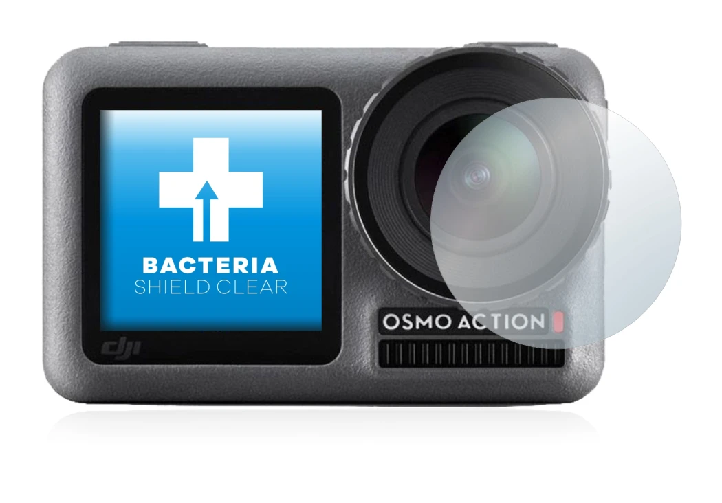 Image de l'appareil DJI Osmo Action (Lentille) avec une grande variété de protections d'écran.