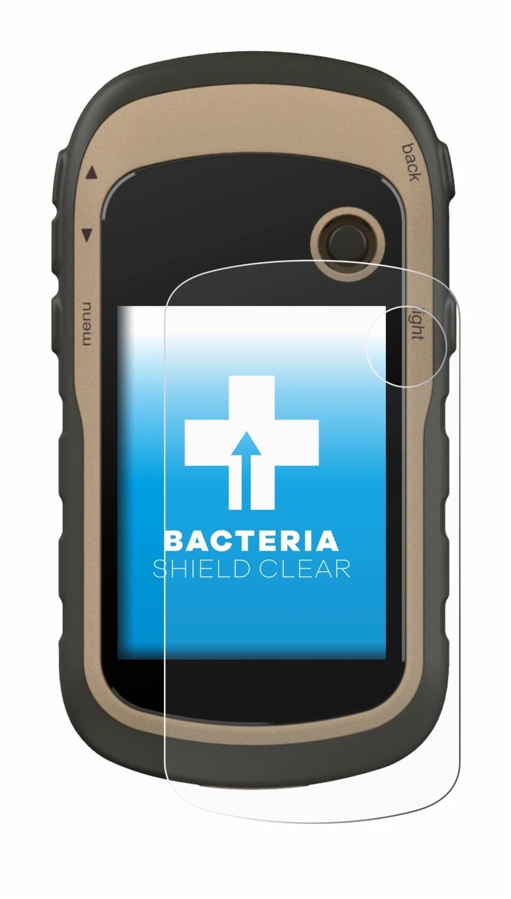 Image de l'appareil Garmin eTrex 32x avec une grande variété de protections d'écran.