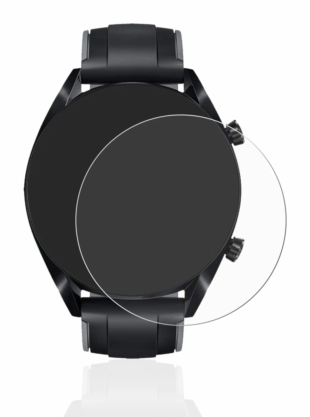 Image de l'appareil Huawei Watch GT 2 (46 mm) avec une grande variété de protections d'écran.