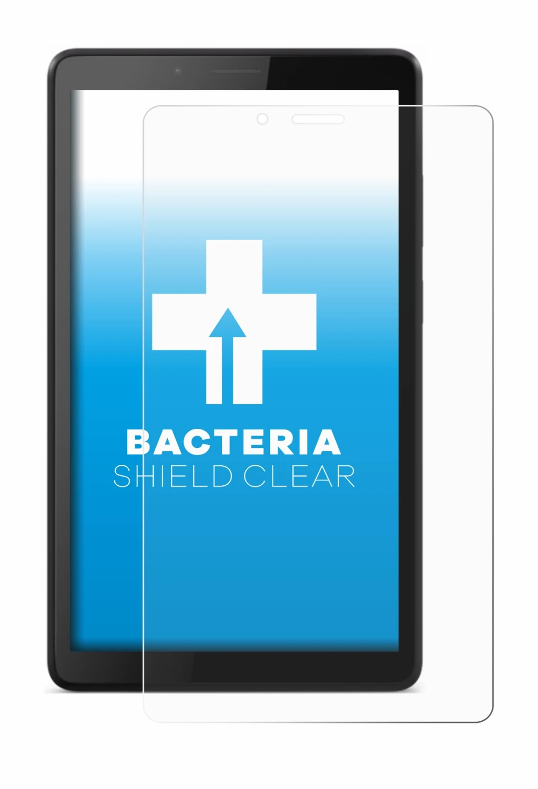 Image de l'appareil Lenovo Tab M7 avec une grande variété de protections d'écran.