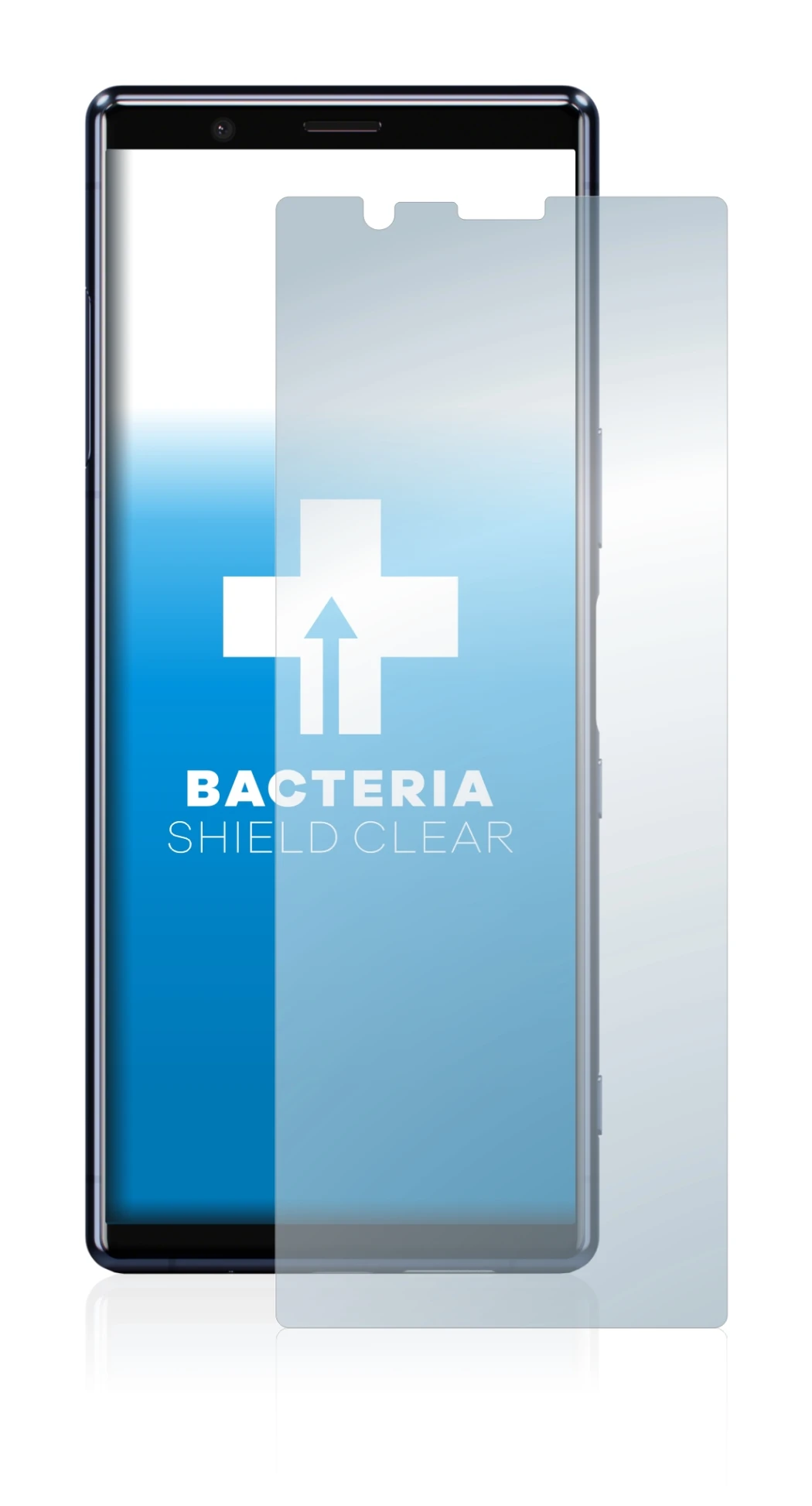 Image de l'appareil Sony Xperia 5 avec une grande variété de protections d'écran.