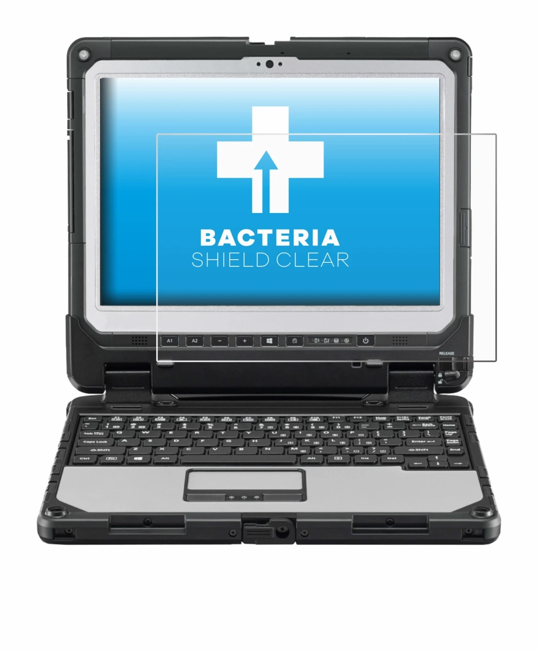 Image de l'appareil Panasonic Toughbook CF-33 avec une grande variété de protections d'écran.