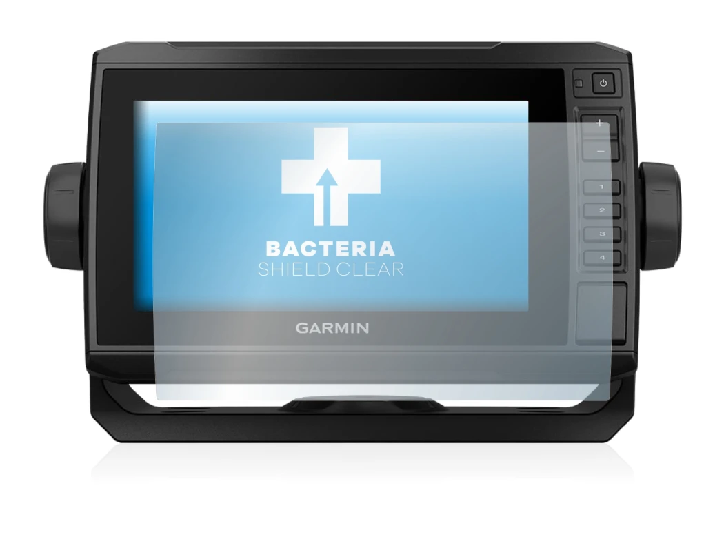 Image de l'appareil Garmin ECHOMAP UHD 72cv avec une grande variété de protections d'écran.