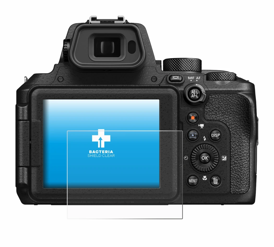 Image de l'appareil Nikon Coolpix P950 avec une grande variété de protections d'écran.