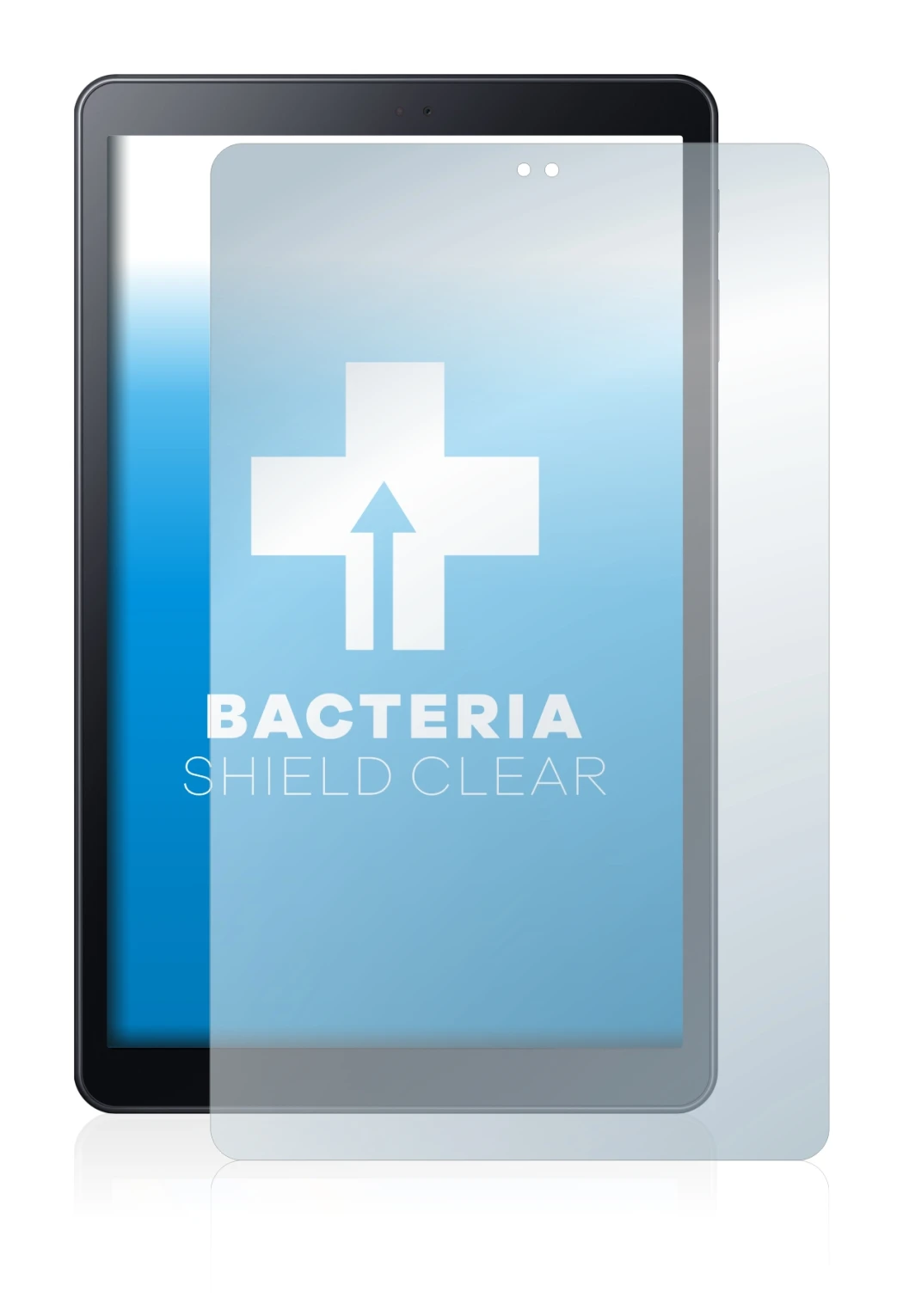 Image de l'appareil Samsung Galaxy Tab A 10.5 WiFi 2018 avec une grande variété de protections d'écran.