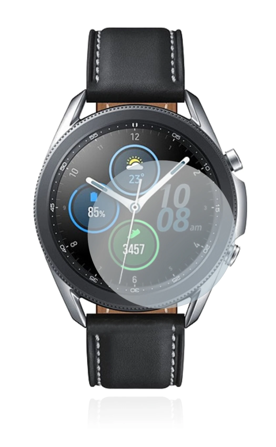 Image de l'appareil Samsung Galaxy Watch 3 (41mm) avec une grande variété de protections d'écran.