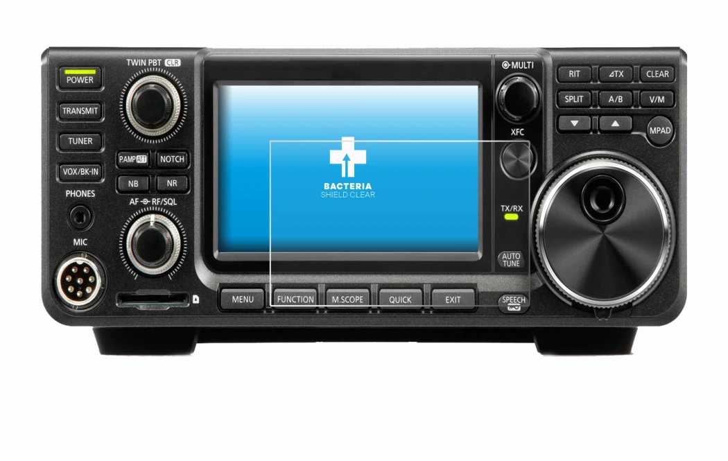Image de l'appareil Icom IC-9700 avec une grande variété de protections d'écran.