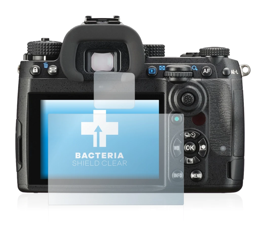Image de l'appareil Pentax K-3 Mark III avec une grande variété de protections d'écran.