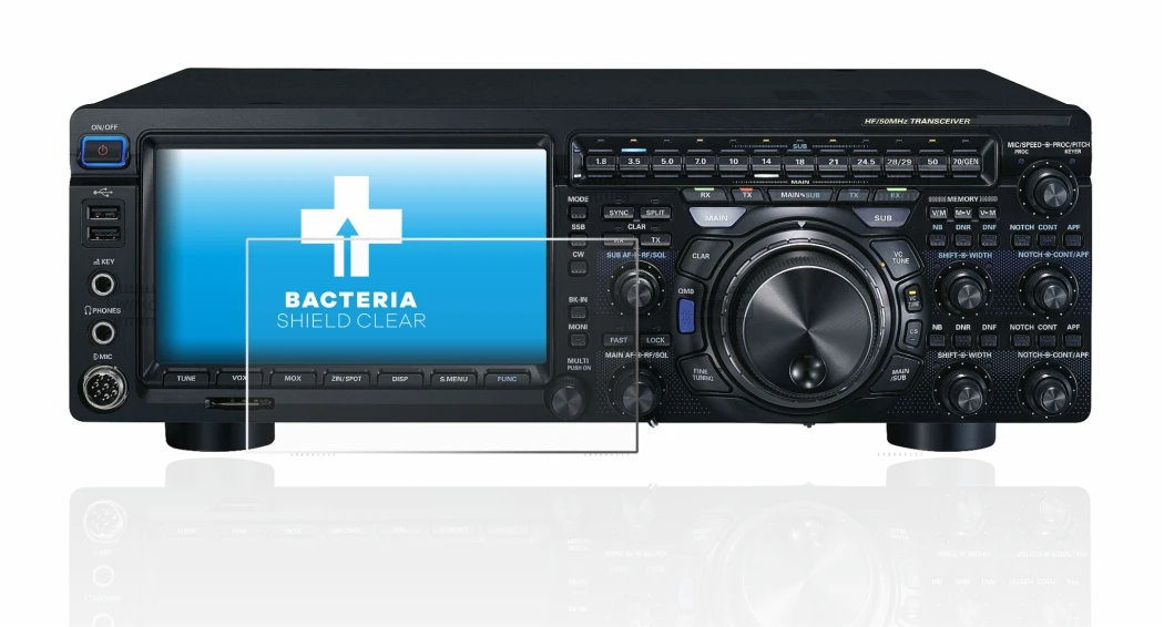 Image de l'appareil Yaesu FT-DX101D avec une grande variété de protections d'écran.