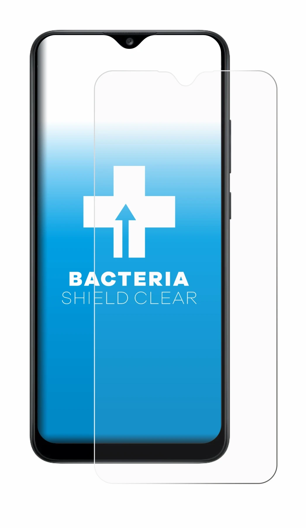 Image de l'appareil Samsung Galaxy A02s avec une grande variété de protections d'écran.