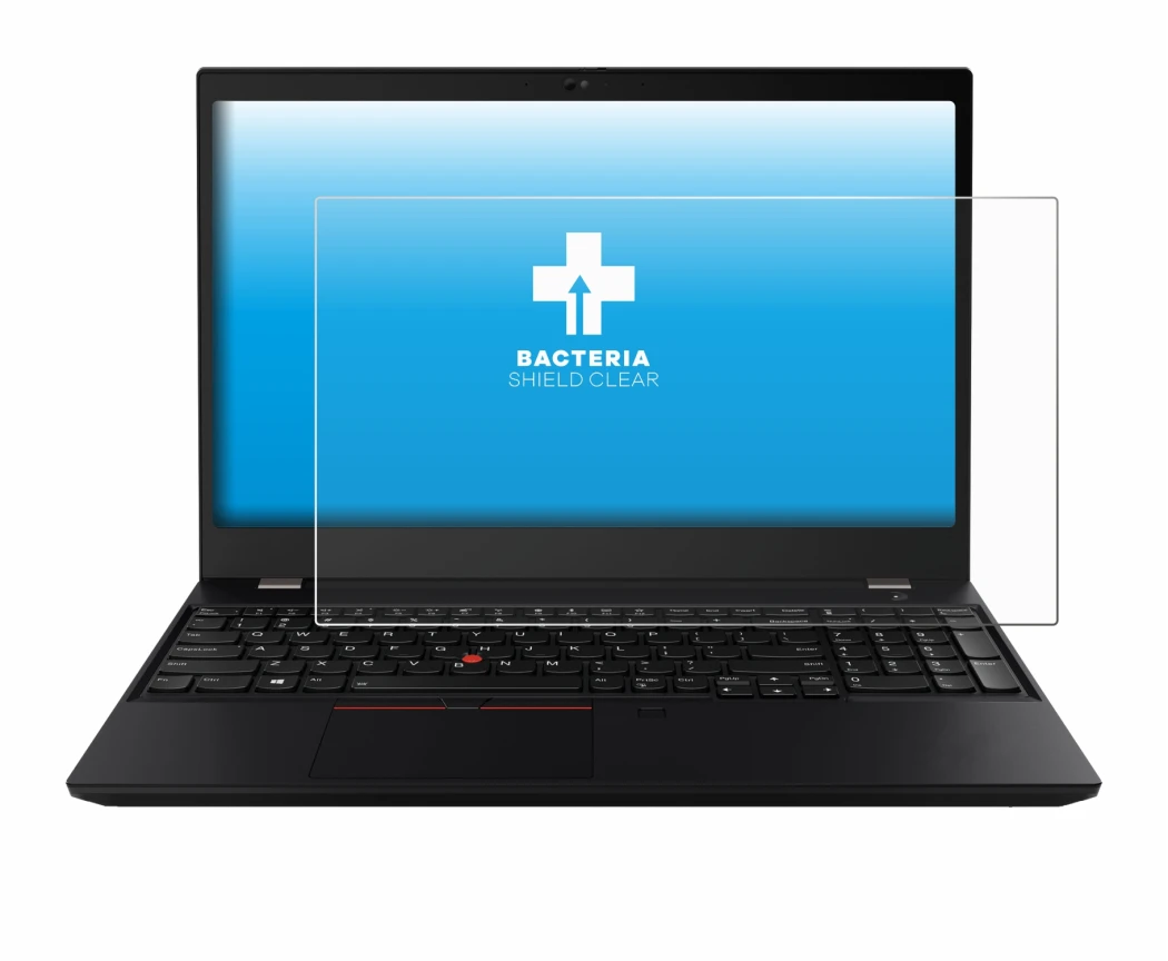Image de l'appareil Lenovo ThinkPad T15 avec une grande variété de protections d'écran.